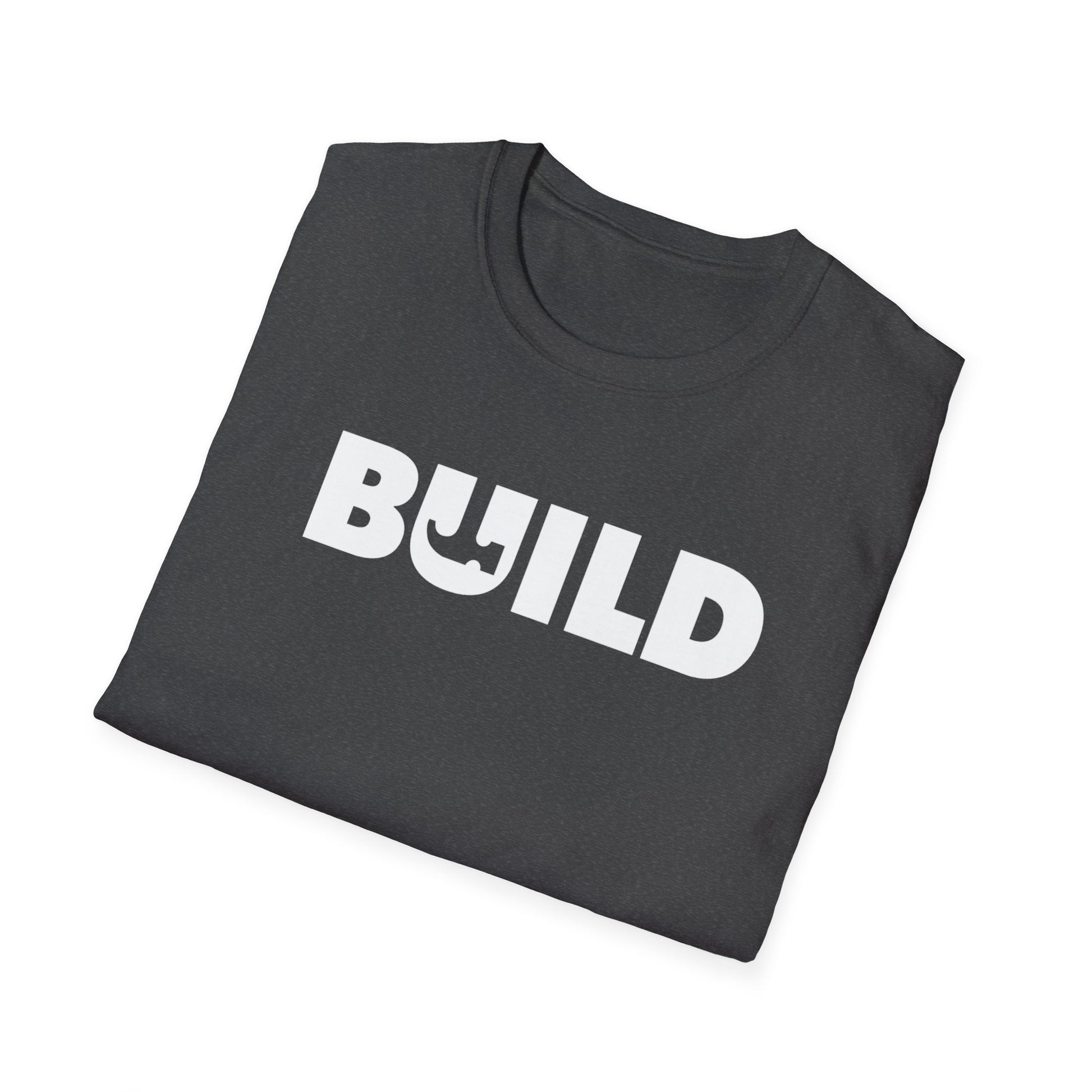 DIY BUILD T-Shirt - Bold Statement Tee for Makers and Creators (White Text)