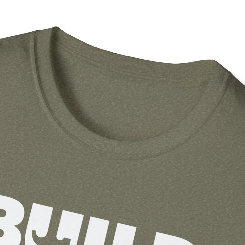 DIY BUILD T-Shirt - Bold Statement Tee for Makers and Creators (White Text)