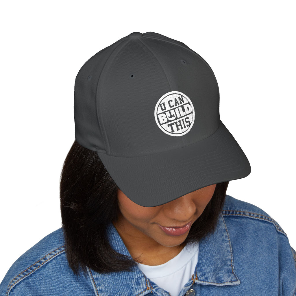 UCanBuildThis "UCBT Logo" Embroidered Cap - Gift for Builders, DIY Enthusiasts, Casual Wear - White Logo