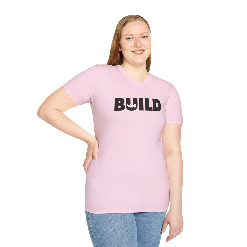 DIY BUILD T-Shirt — Bold Statement Tee for Makers & Creators (Black Text)