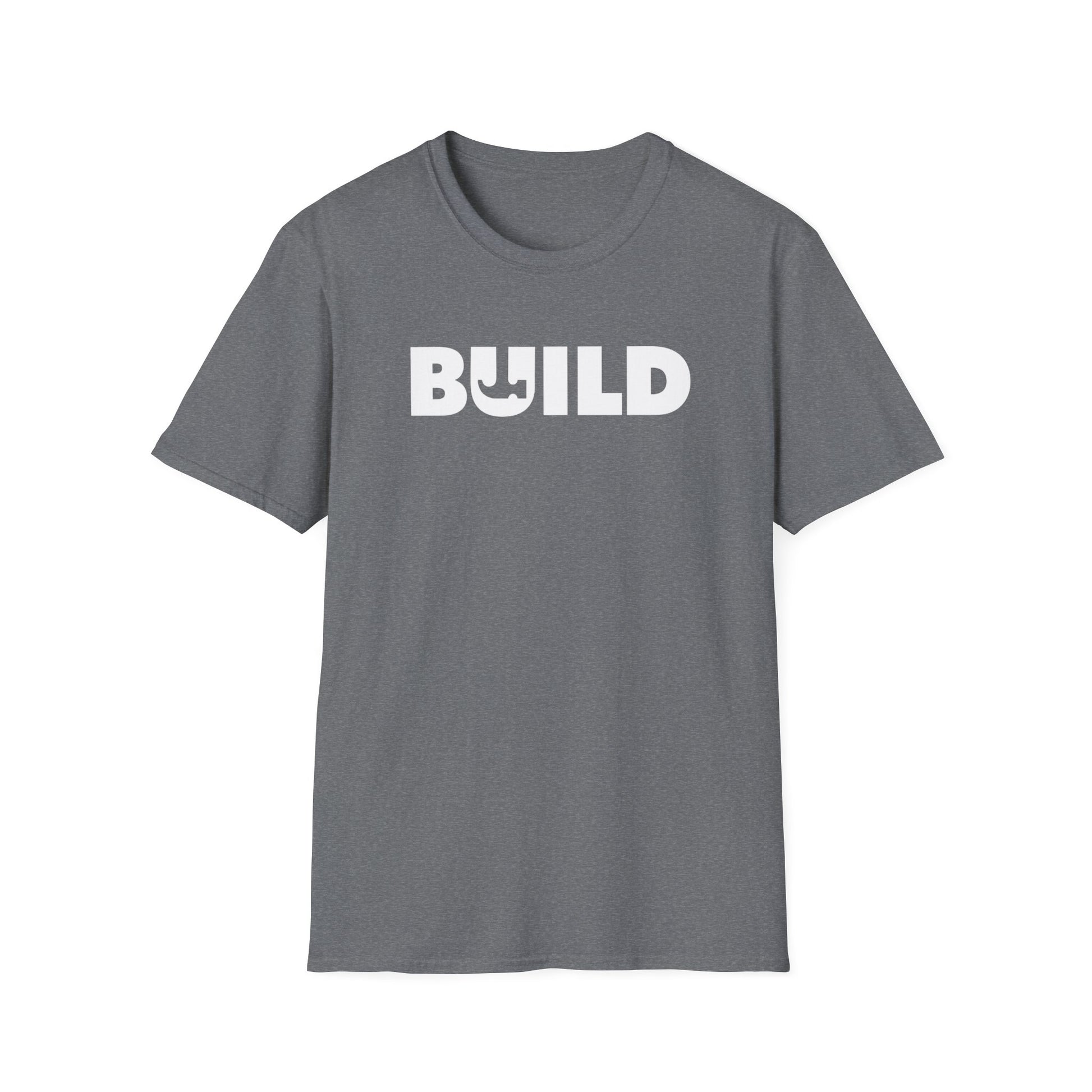 DIY BUILD T-Shirt - Bold Statement Tee for Makers and Creators (White Text)
