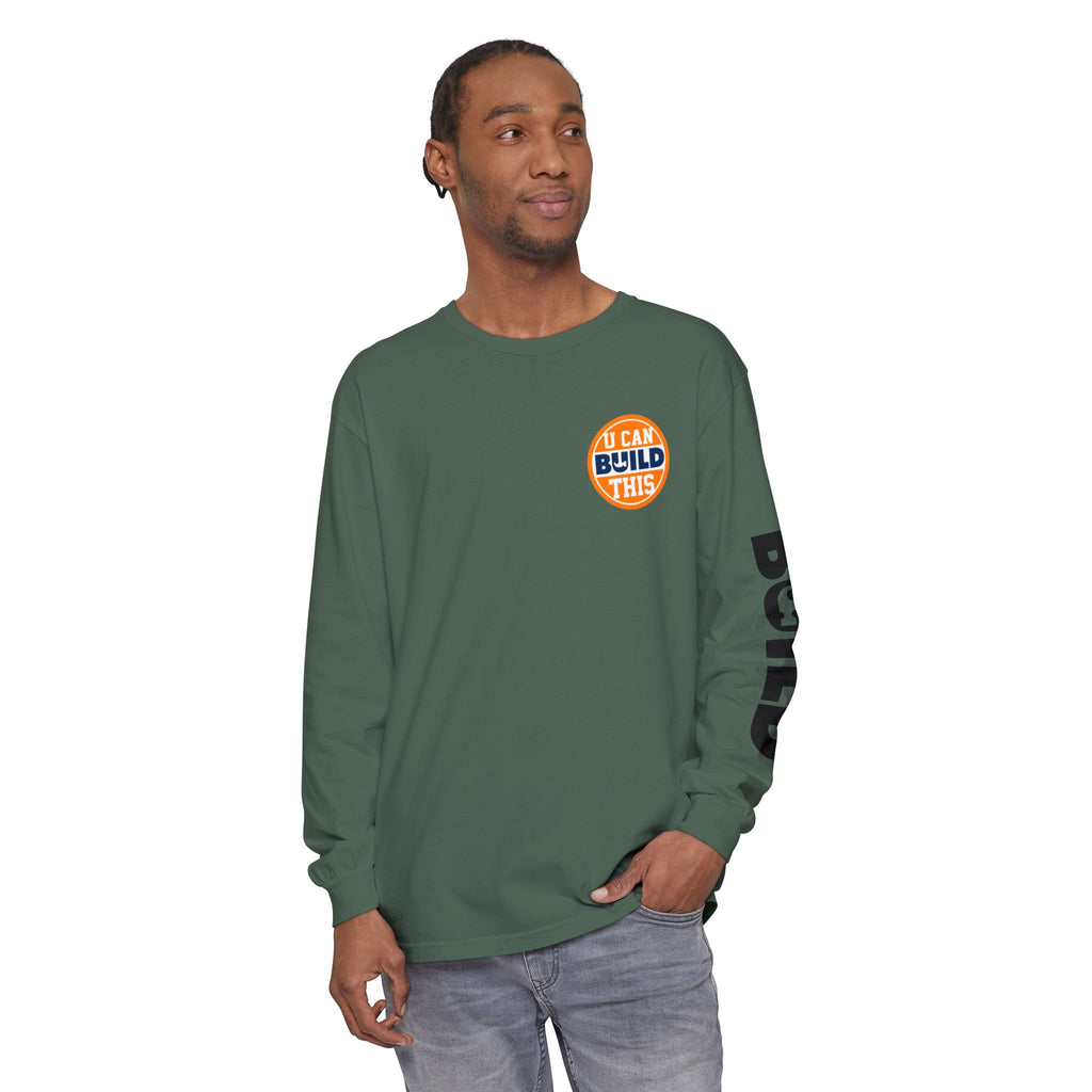 DIY BUILD Long Sleeve T-Shirt — For Makers & Creators (Blue Spruce)