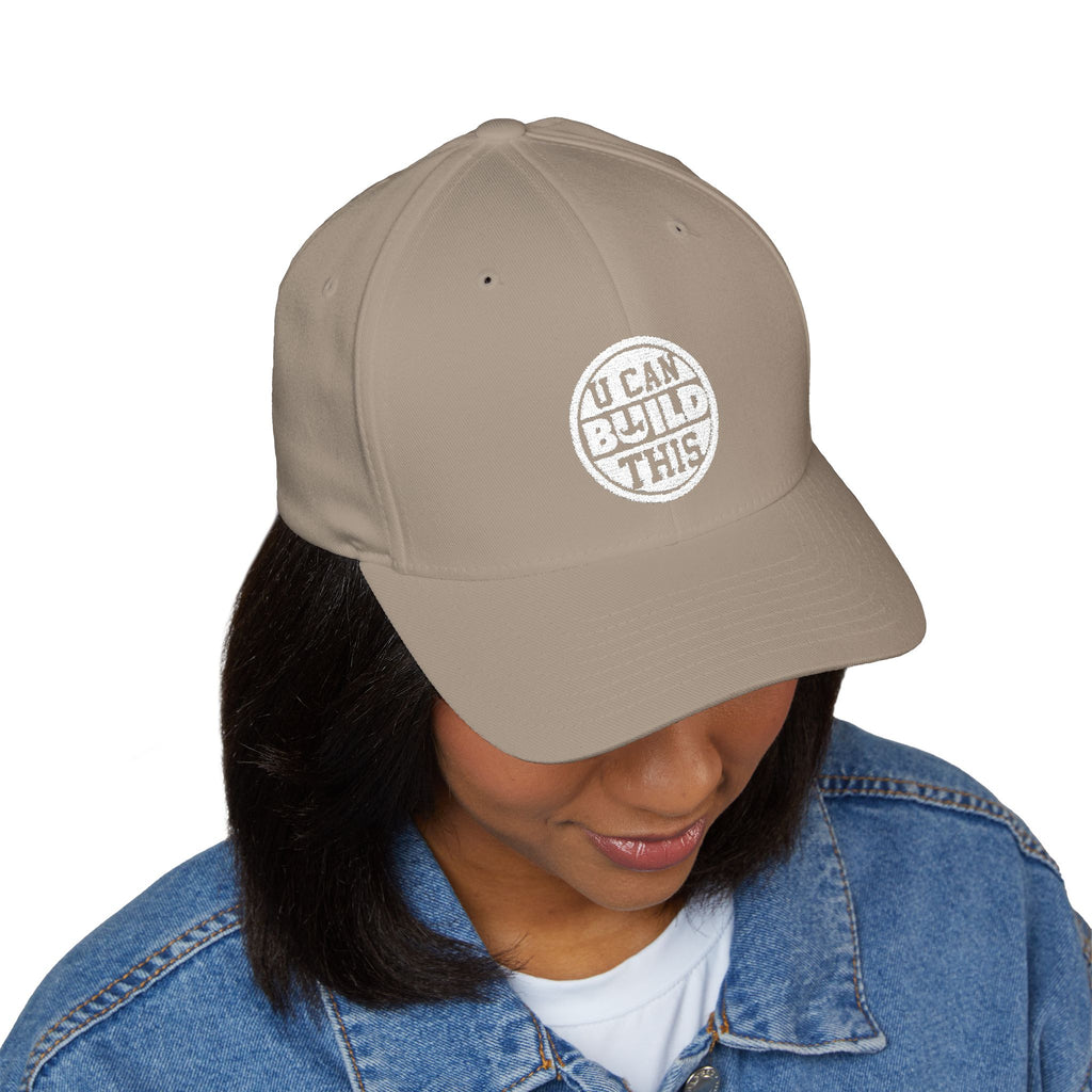 UCanBuildThis "UCBT Logo" Embroidered Cap - Gift for Builders, DIY Enthusiasts, Casual Wear - White Logo