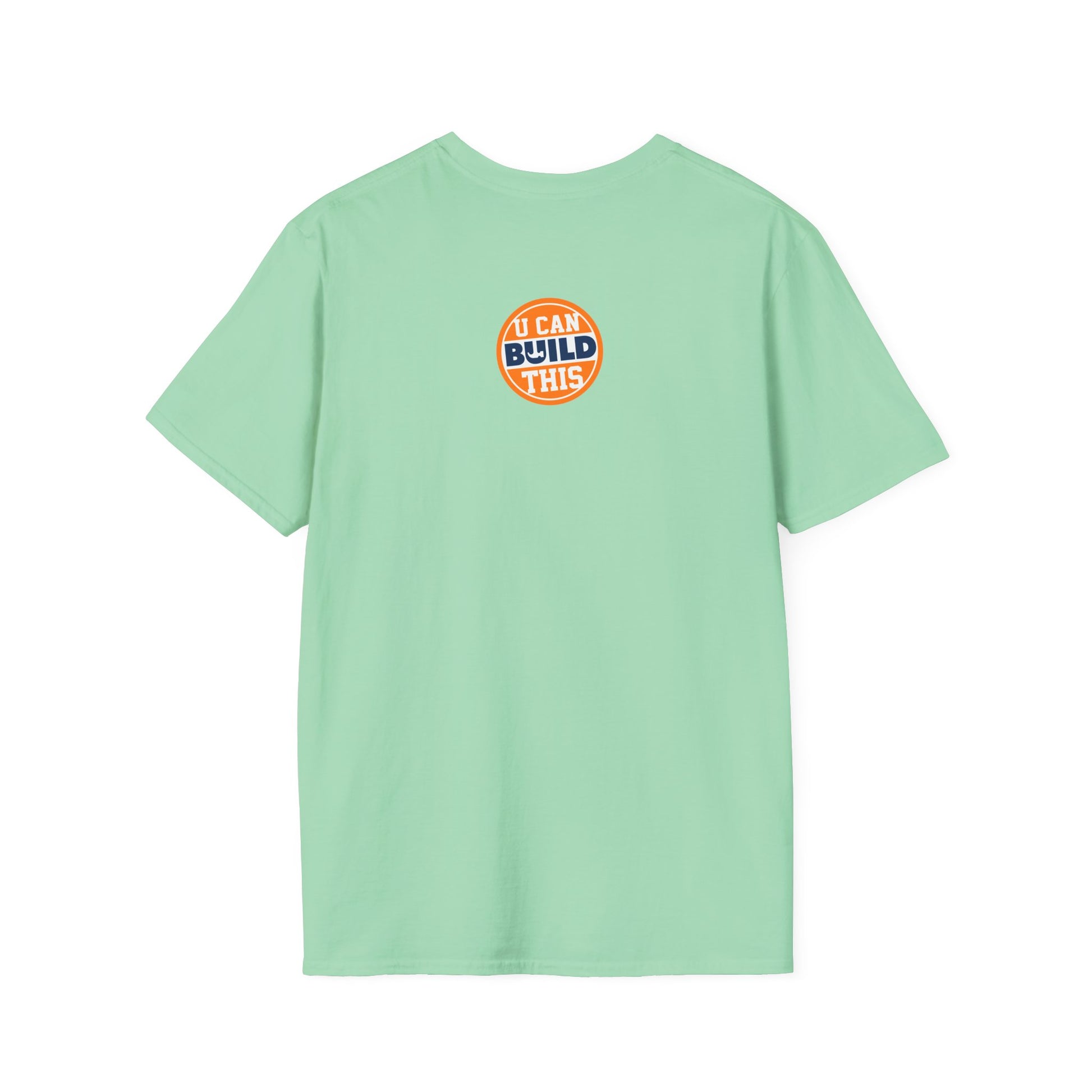 BUILD Graphic T‑Shirt - Bold Statement Tee for Makers and Creators (Mint with Black Text)