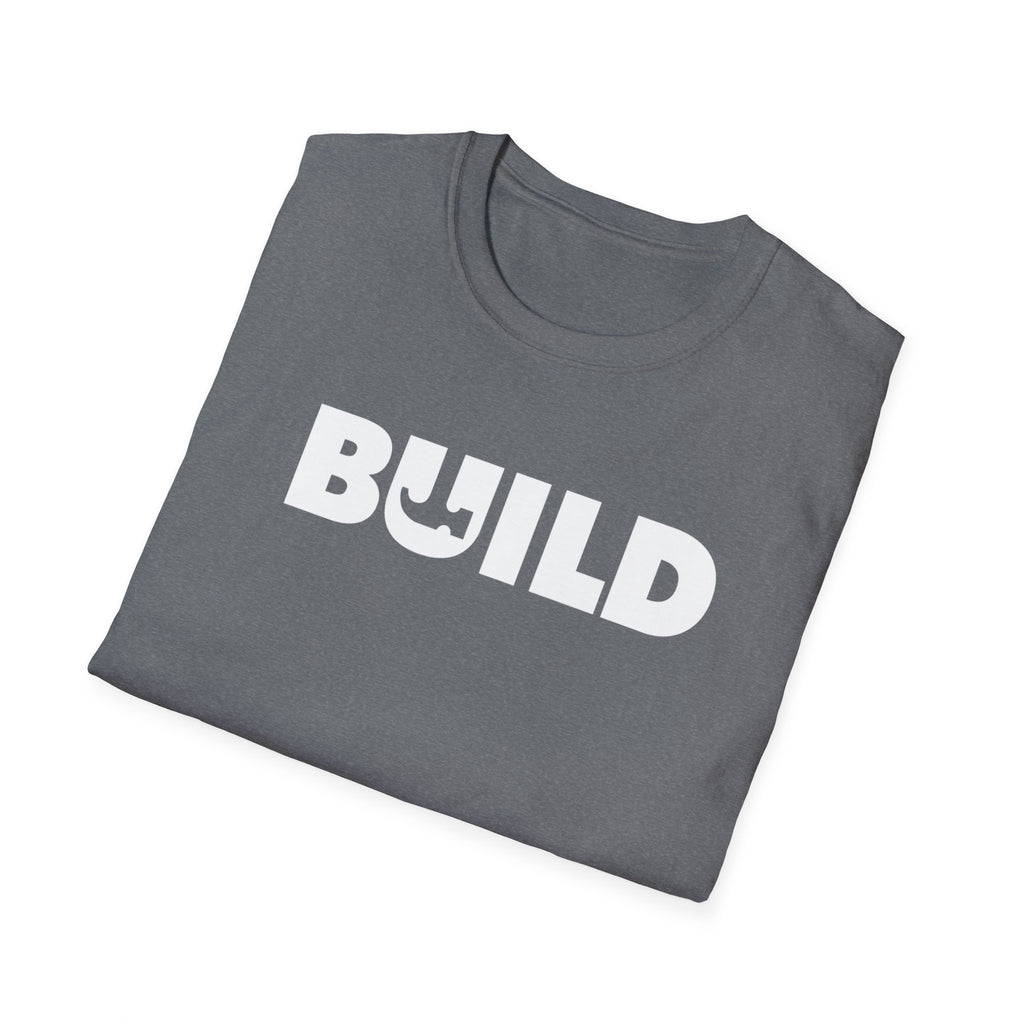 DIY BUILD T-Shirt - Bold Statement Tee for Makers and Creators (White Text)