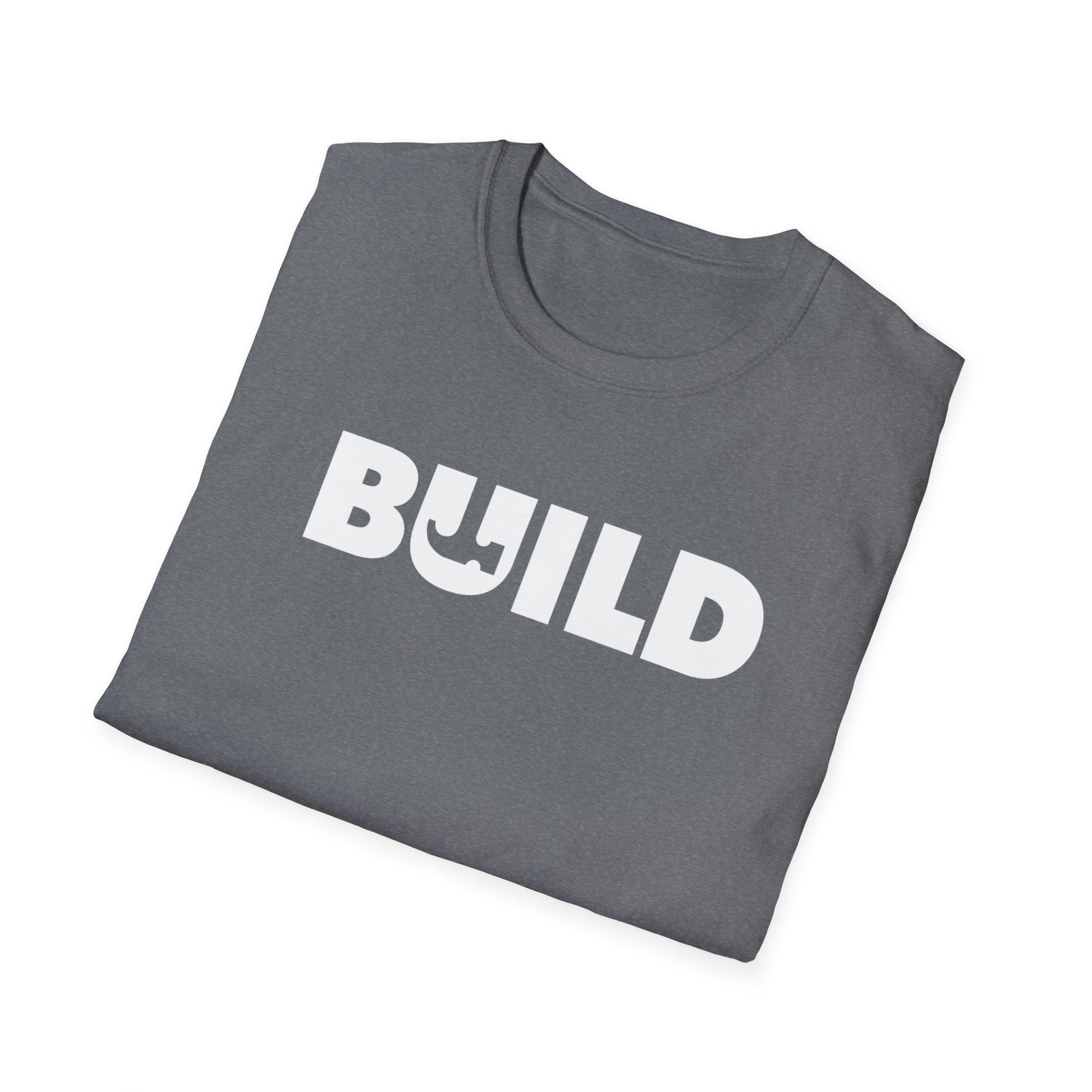 DIY BUILD T-Shirt - Bold Statement Tee for Makers and Creators (White Text)
