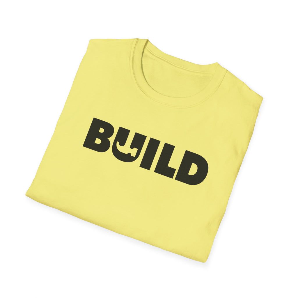 DIY BUILD T-Shirt — Bold Statement Tee for Makers & Creators (Black Text)