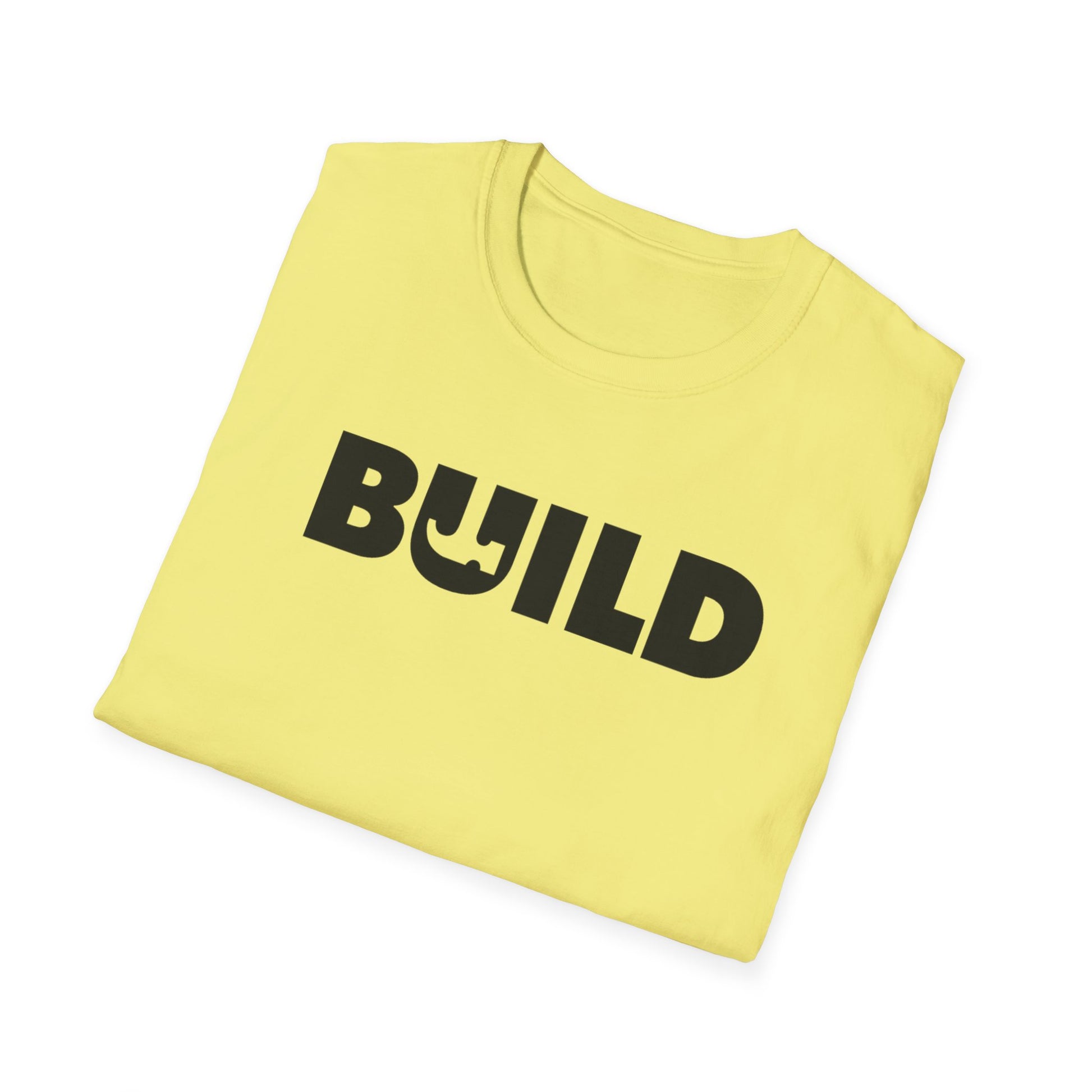 DIY BUILD T-Shirt — Bold Statement Tee for Makers & Creators (Black Text)