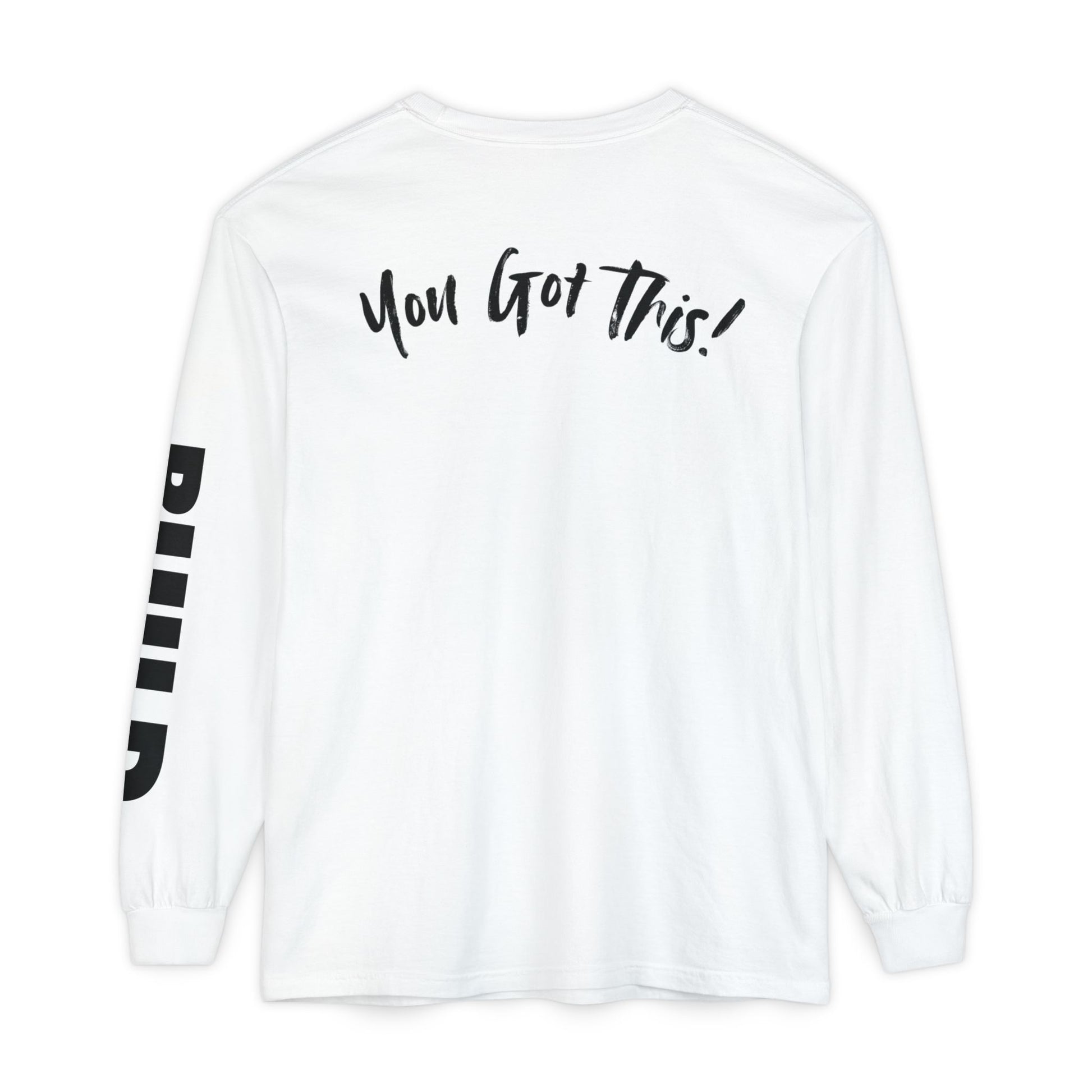 DIY BUILD Long Sleeve T-Shirt — Bold Statement Tee for Makers & Creators (Black Text)