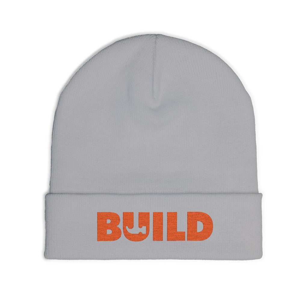 BUILD Embroidered Knit Beanie — Construction Crew Winter Hat